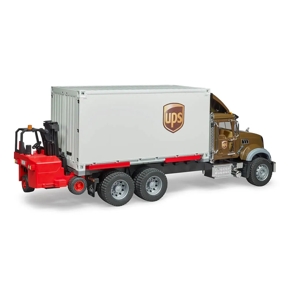 Bruder Toys Bruder Pro Series MACK Granite UPS Logistics Truck with Forklift