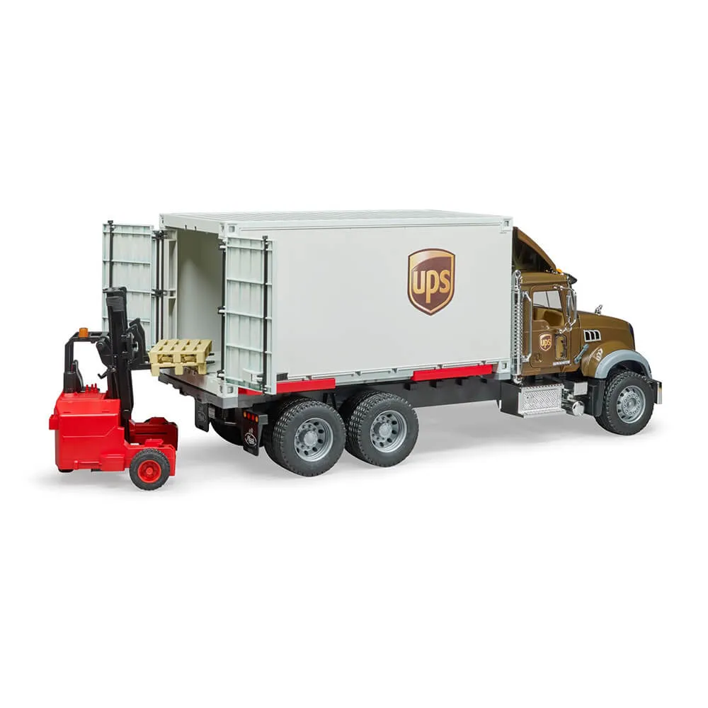 Bruder Toys Bruder Pro Series MACK Granite UPS Logistics Truck with Forklift