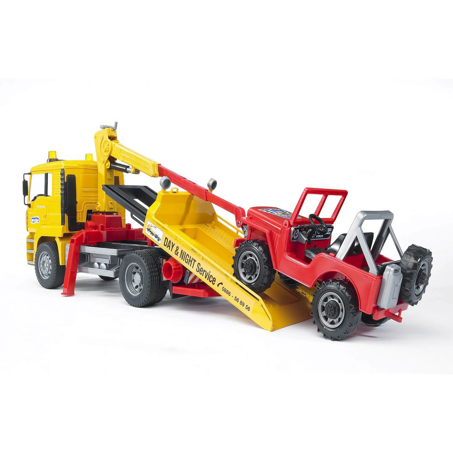 Bruder Toys Bruder Pro Series MAN TGA Tow Truck with Cross Country Vehicle