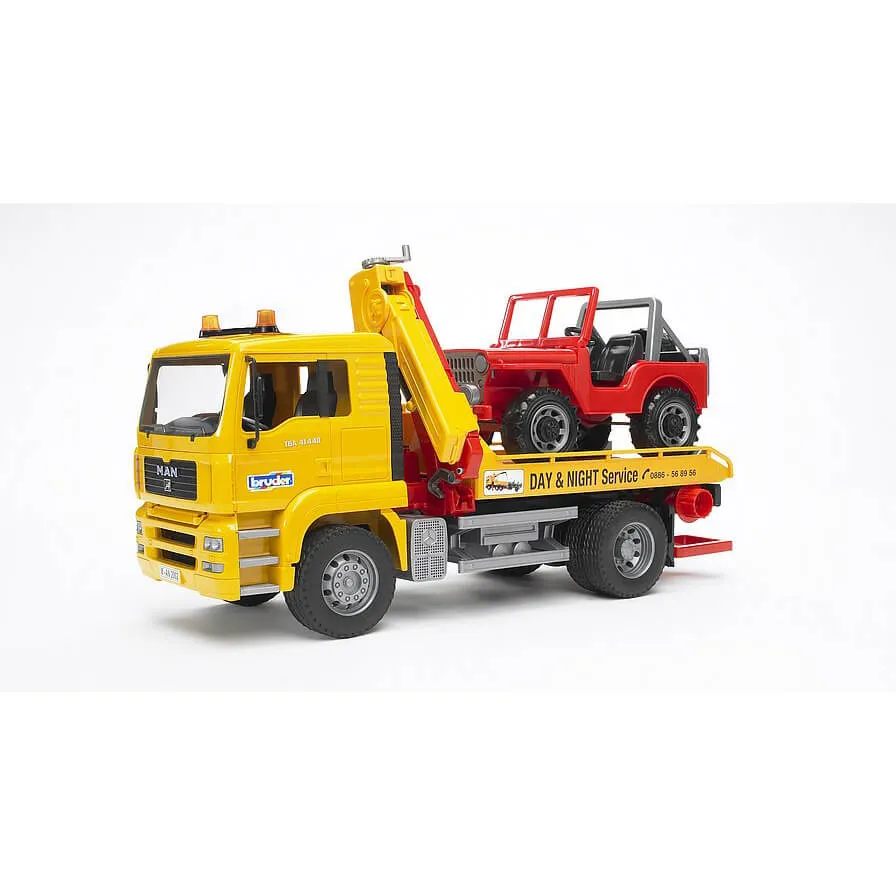 Bruder Toys Bruder Pro Series MAN TGA Tow Truck with Cross Country Vehicle