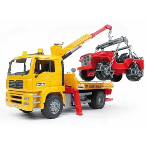 Bruder Toys Bruder Pro Series MAN TGA Tow Truck with Cross Country Vehicle