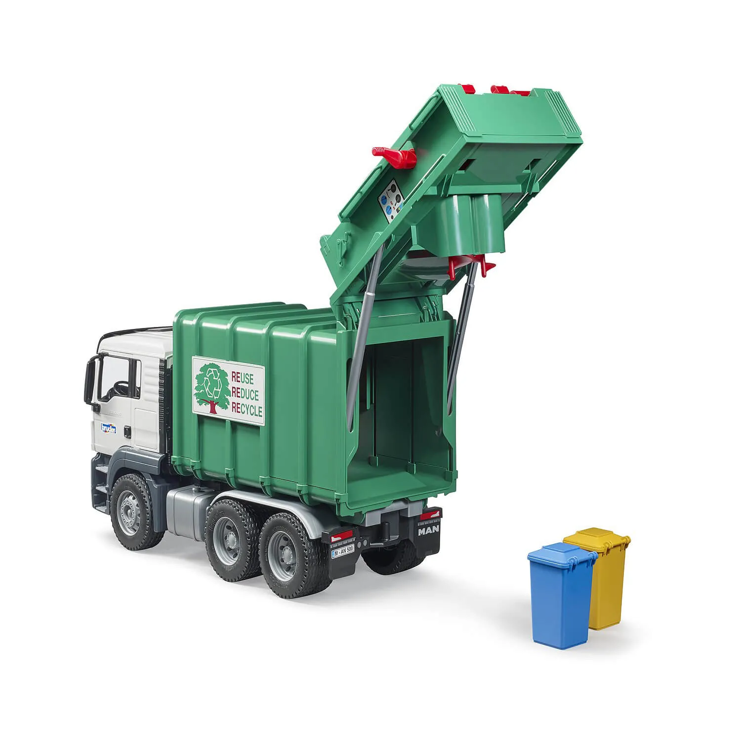 Bruder Toys Bruder Pro Series MAN TGS Rear Loading Green Garbage Truck