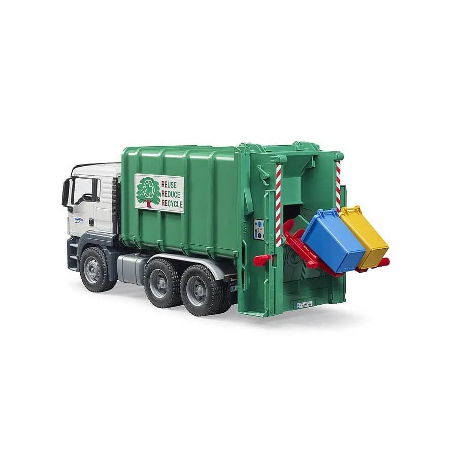 Bruder Toys Bruder Pro Series MAN TGS Rear Loading Green Garbage Truck
