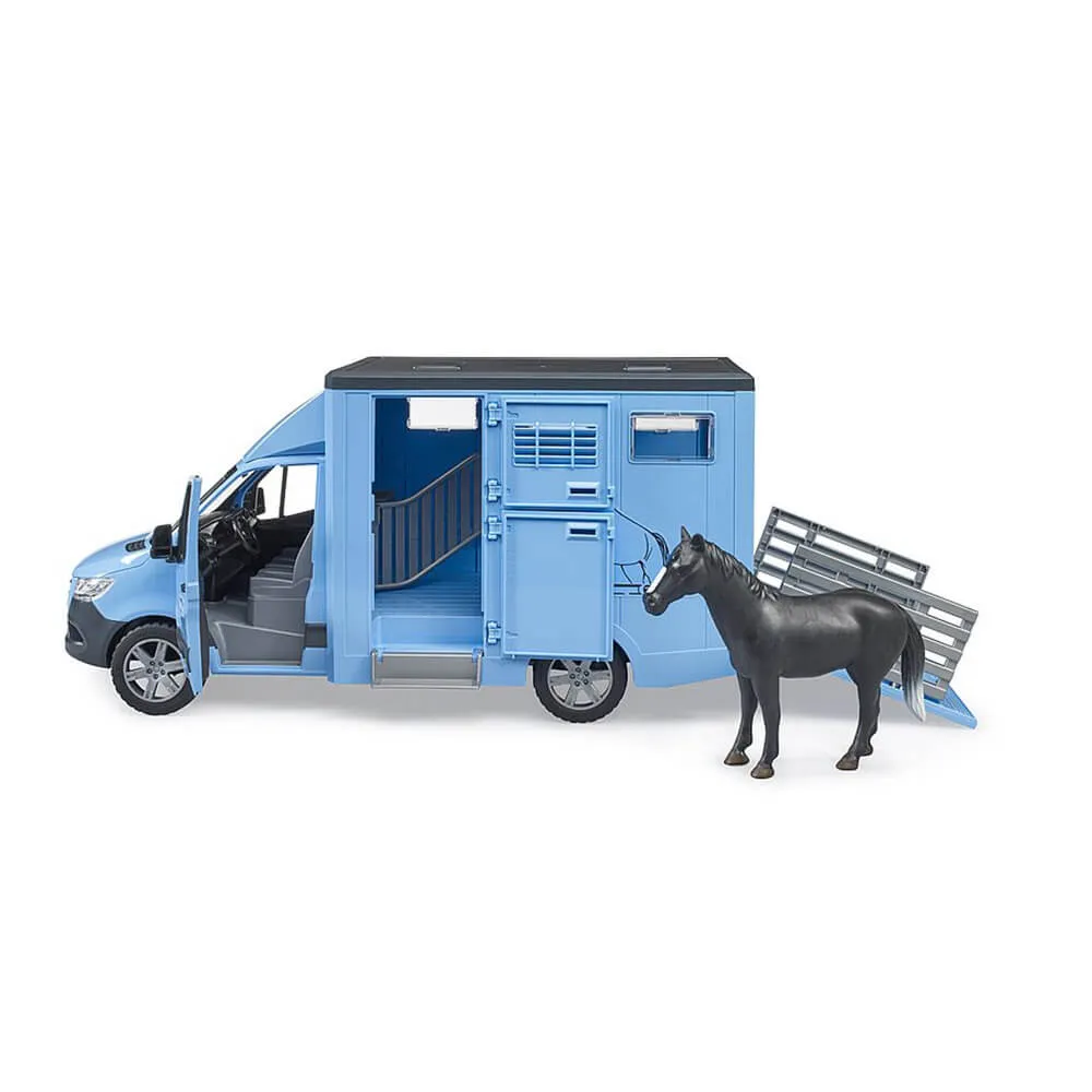 Bruder Toys Bruder Pro Series MB Sprinter Animal Transporter 1:16 w Horse
