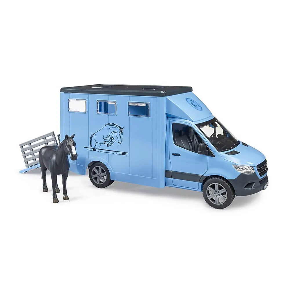 Bruder Toys Bruder Pro Series MB Sprinter Animal Transporter 1:16 w Horse