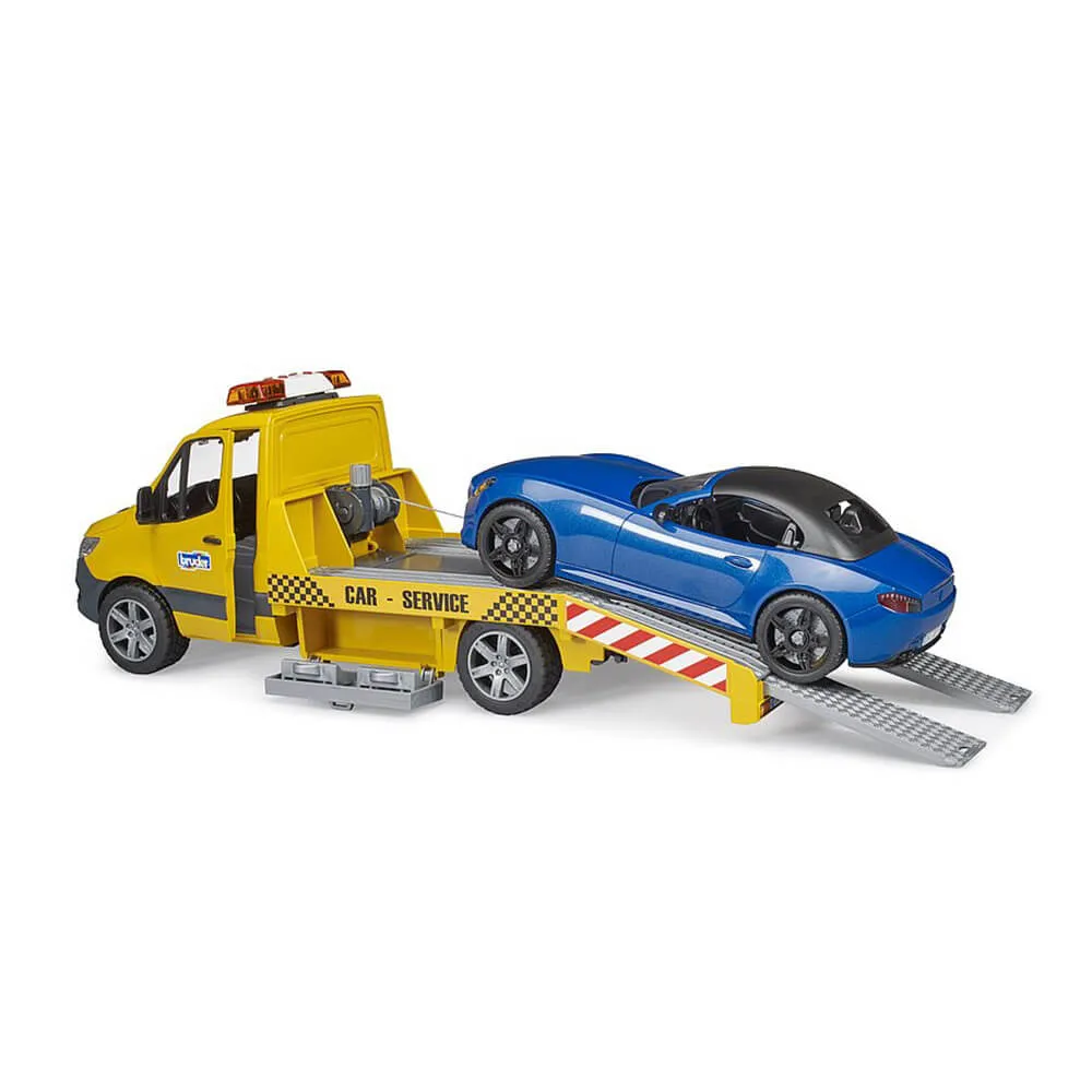 Bruder Toys Bruder Pro Series MB Sprinter Car Transporter w Bruder Roadster