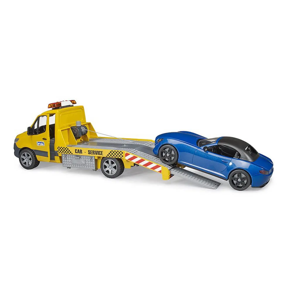 Bruder Toys Bruder Pro Series MB Sprinter Car Transporter w Bruder Roadster