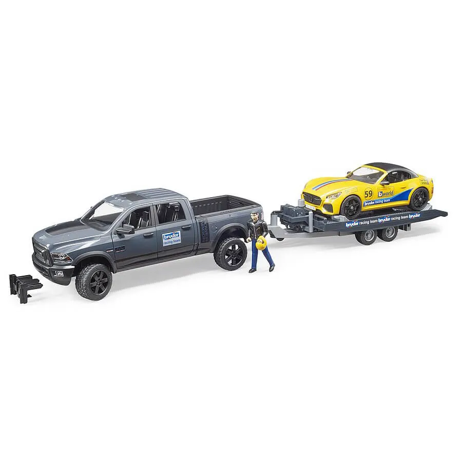Bruder Toys Bruder Pro Series RAM 2500 Power Wagon with Roadster Racing Team