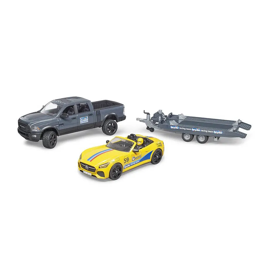Bruder Toys Bruder Pro Series RAM 2500 Power Wagon with Roadster Racing Team