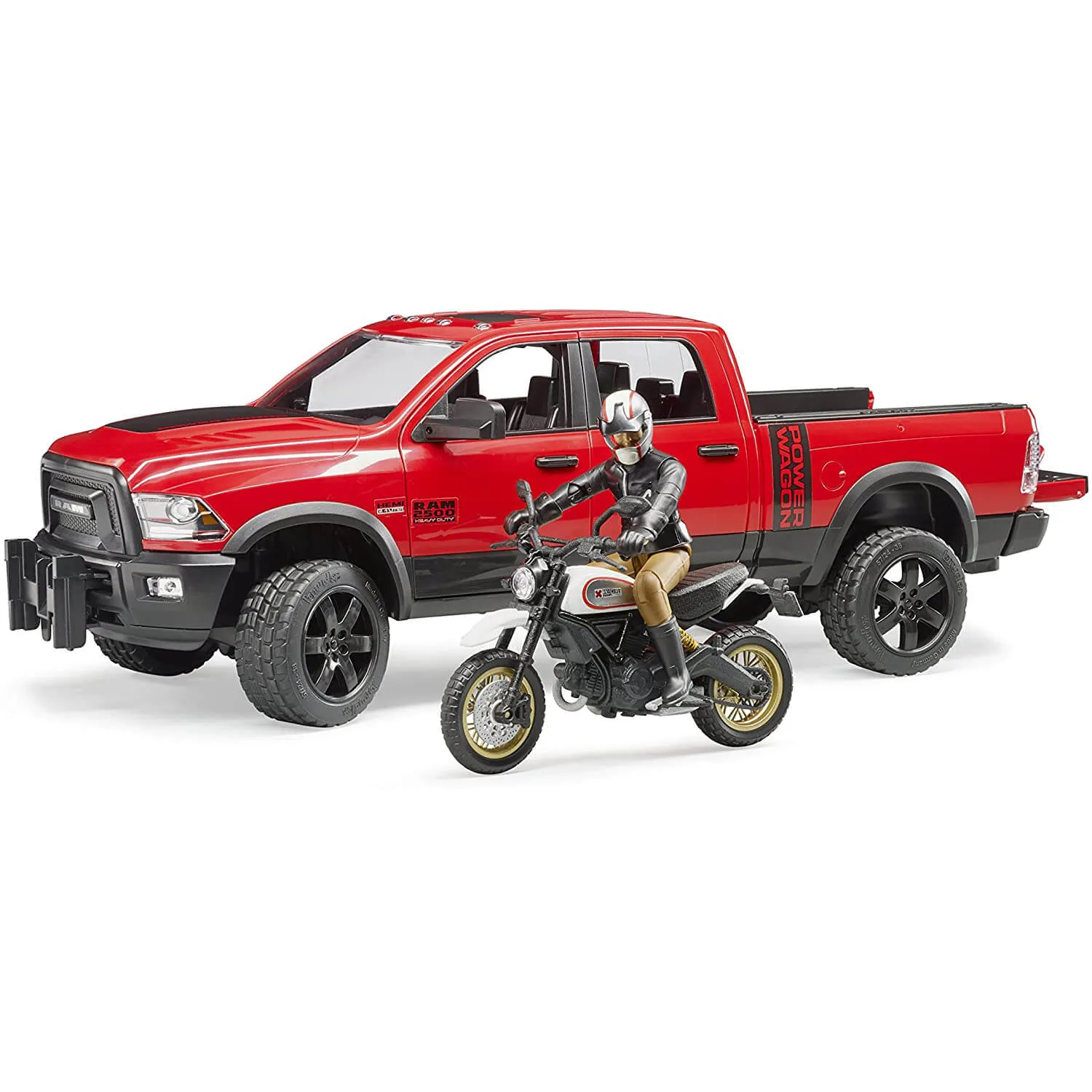 Bruder Toys Bruder RAM 2500 Power Wagon w Scrampler Ducati Desert Sled