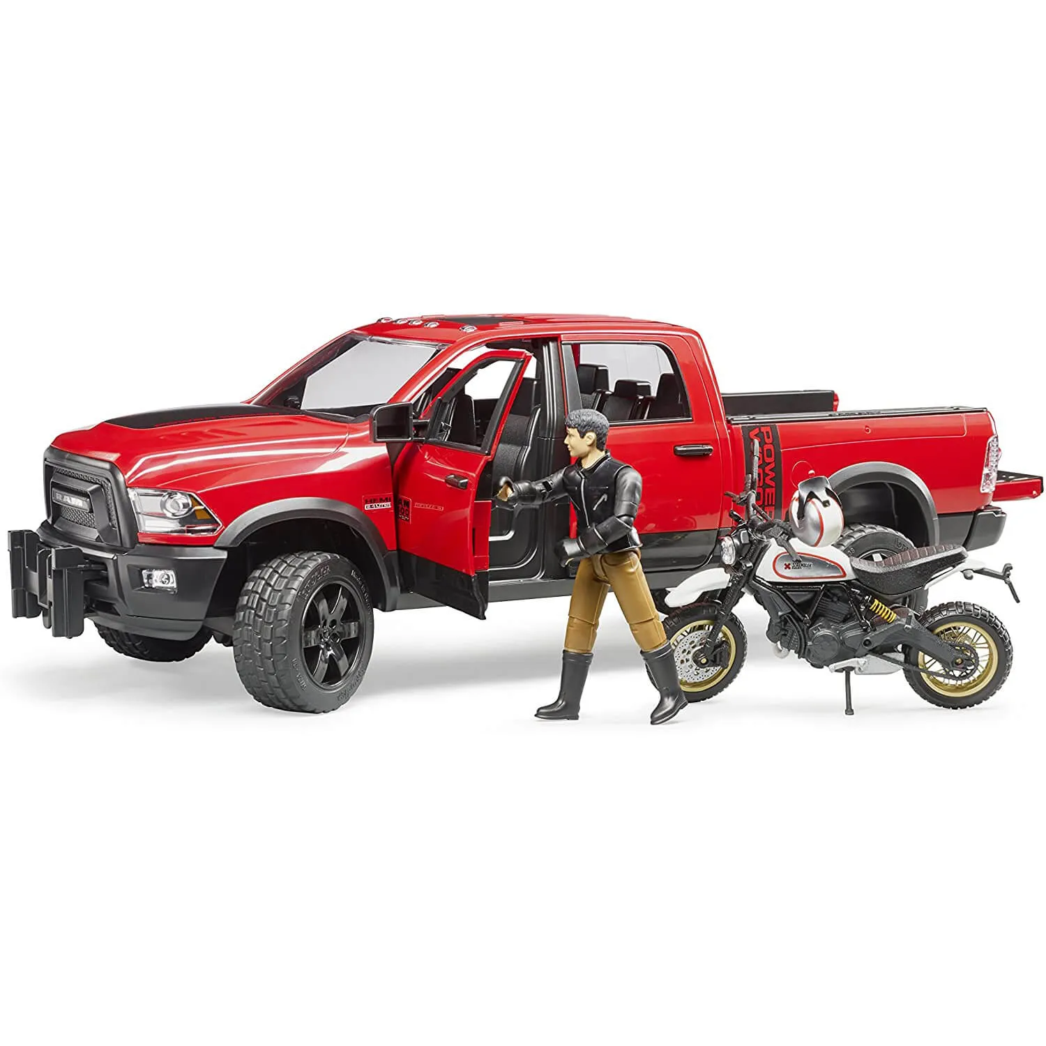 Bruder Toys Bruder RAM 2500 Power Wagon w Scrampler Ducati Desert Sled