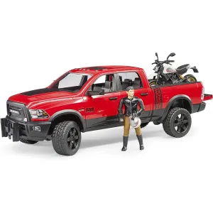 Bruder Toys Bruder RAM 2500 Power Wagon w Scrampler Ducati Desert Sled