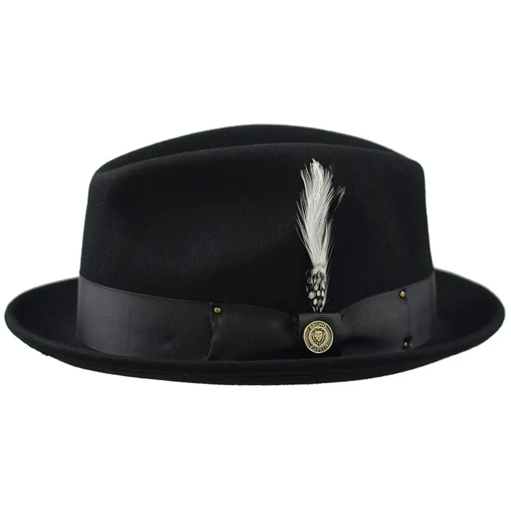 Bruno Capelo Blues Brothers Wool Pinch Front Trilby Hat Accessories_Bruno Capelo_Hats