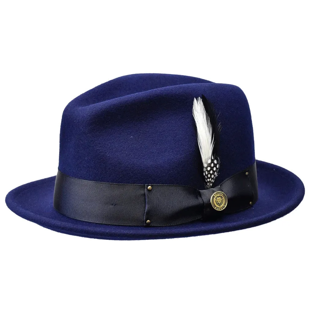 Bruno Capelo Blues Brothers Wool Pinch Front Trilby Hat Accessories_Bruno Capelo_Hats
