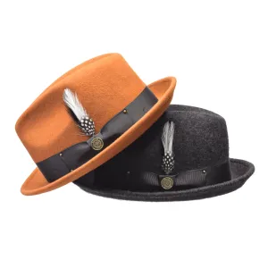 Bruno Capelo Blues Brothers Wool Pinch Front Trilby Hat Accessories_Bruno Capelo_Hats