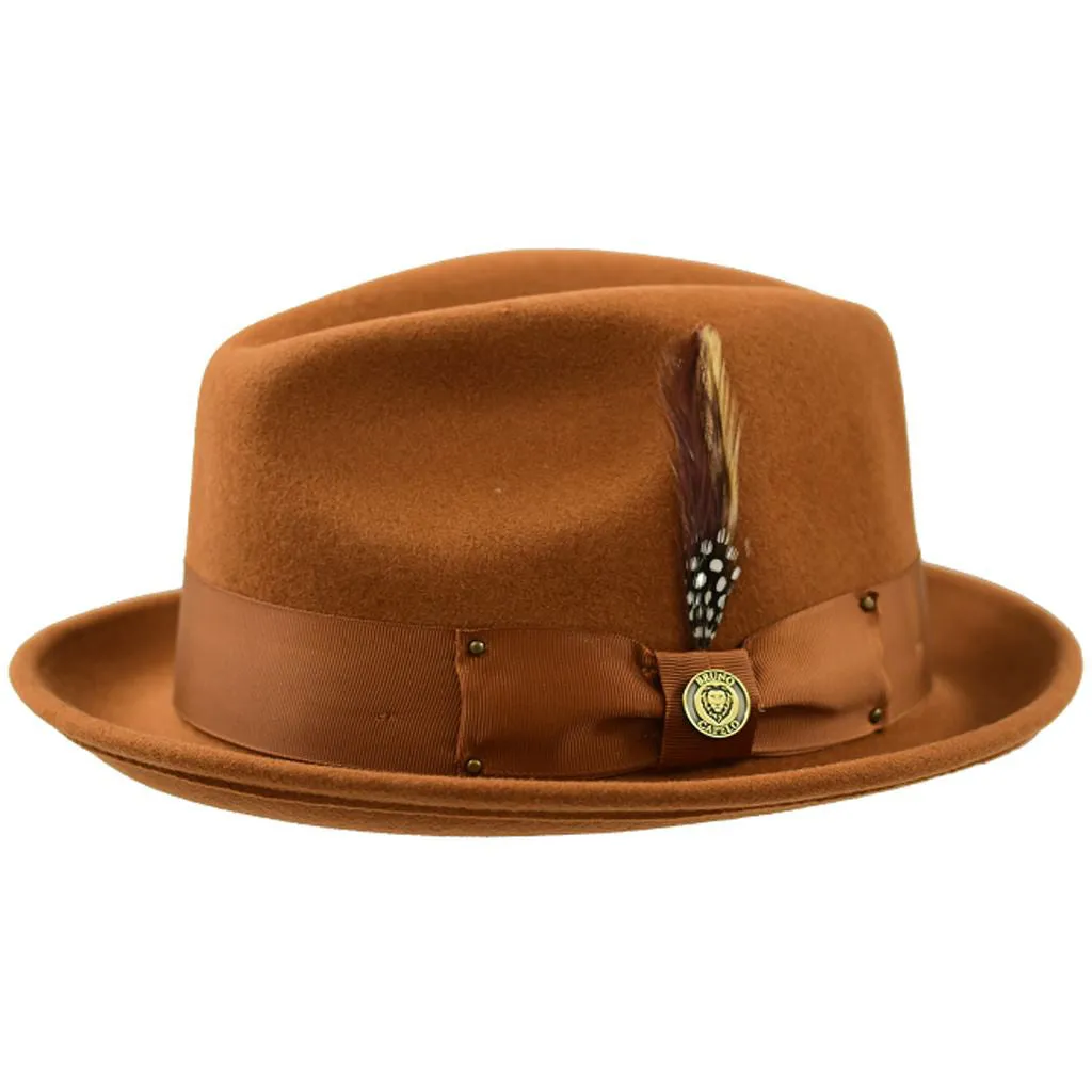 Bruno Capelo Blues Brothers Wool Pinch Front Trilby Hat Accessories_Bruno Capelo_Hats