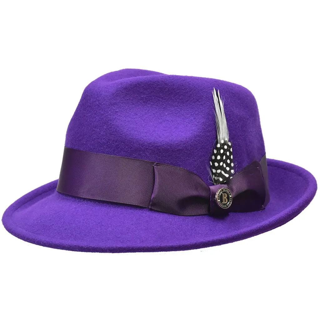 Bruno Capelo Blues Wool Pinch Front Fedora Accessories_Bruno Capelo_Hats