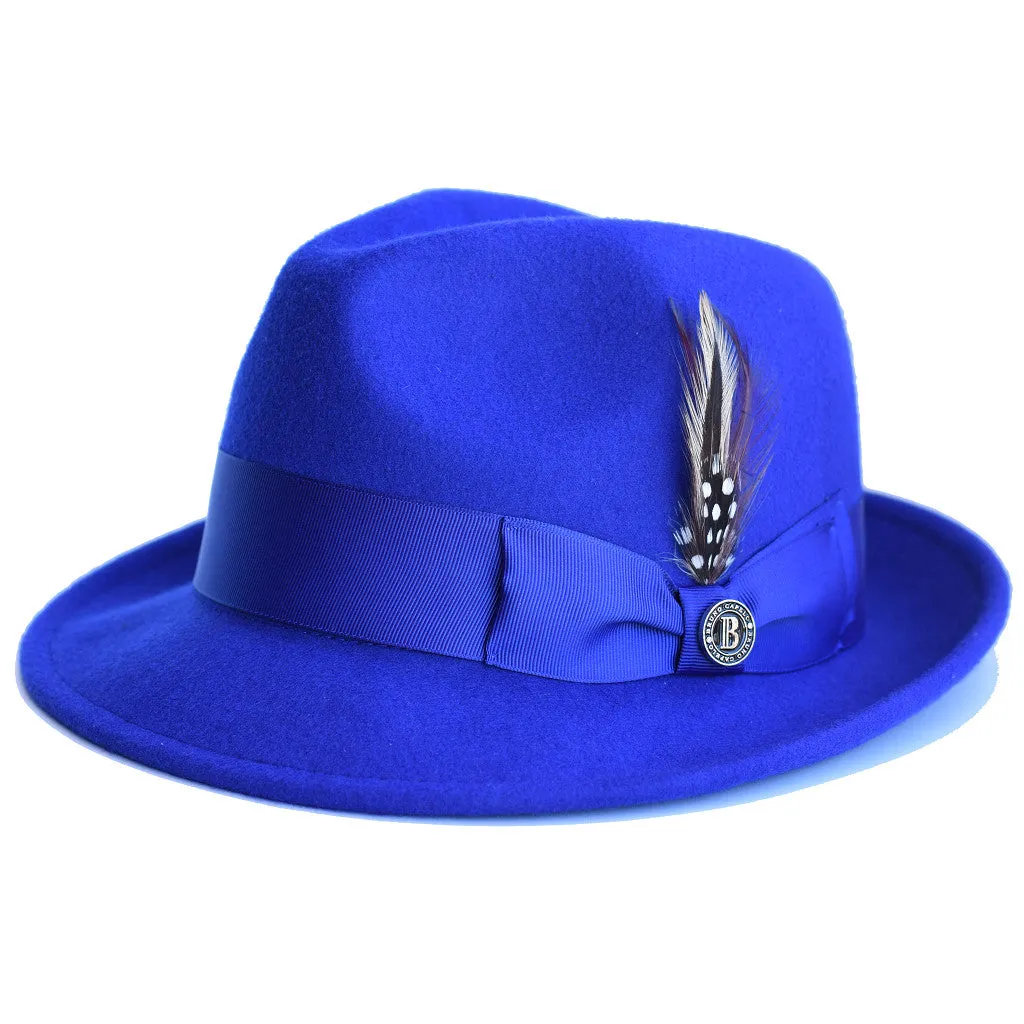 Bruno Capelo Blues Wool Pinch Front Fedora Accessories_Bruno Capelo_Hats
