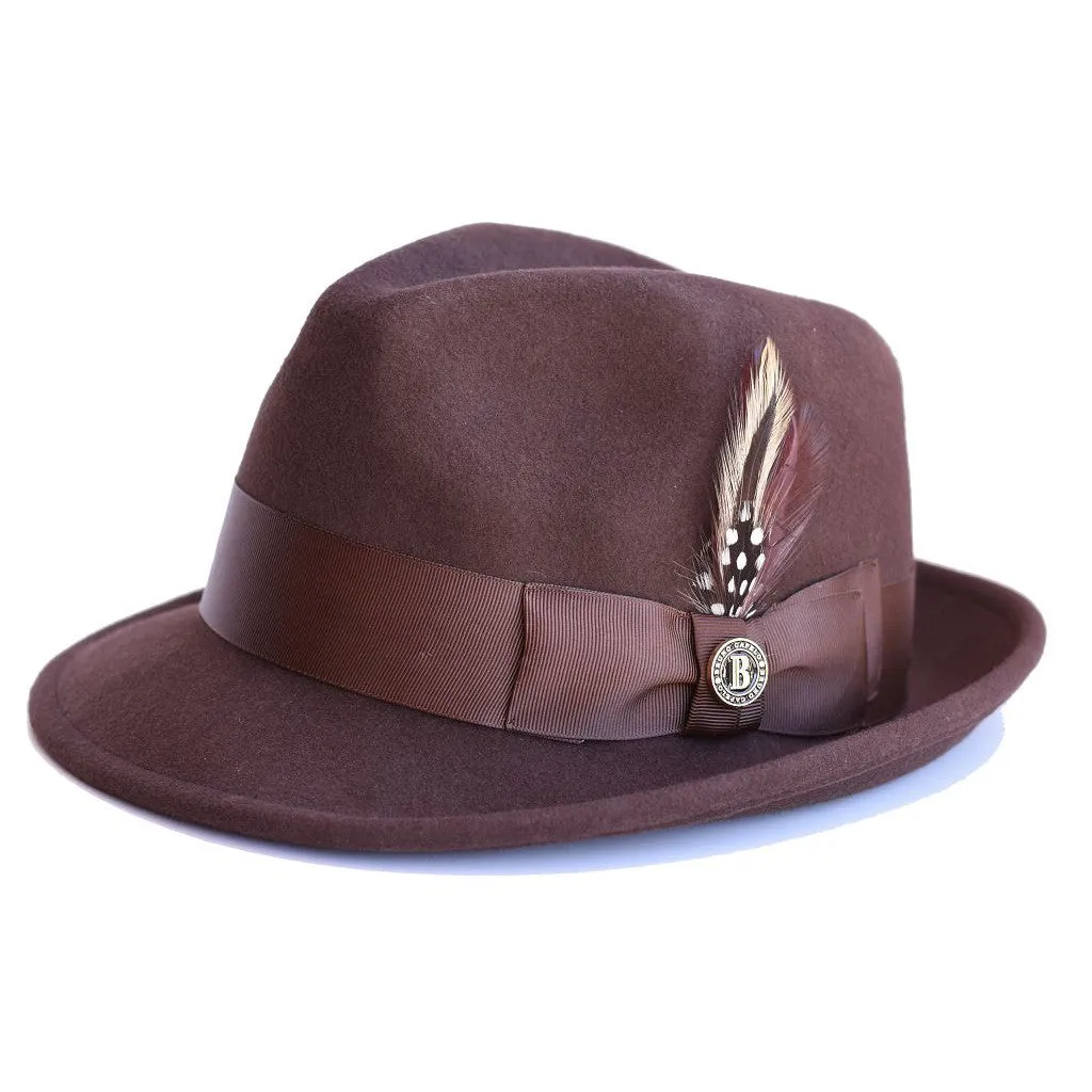 Bruno Capelo Blues Wool Pinch Front Fedora Accessories_Bruno Capelo_Hats
