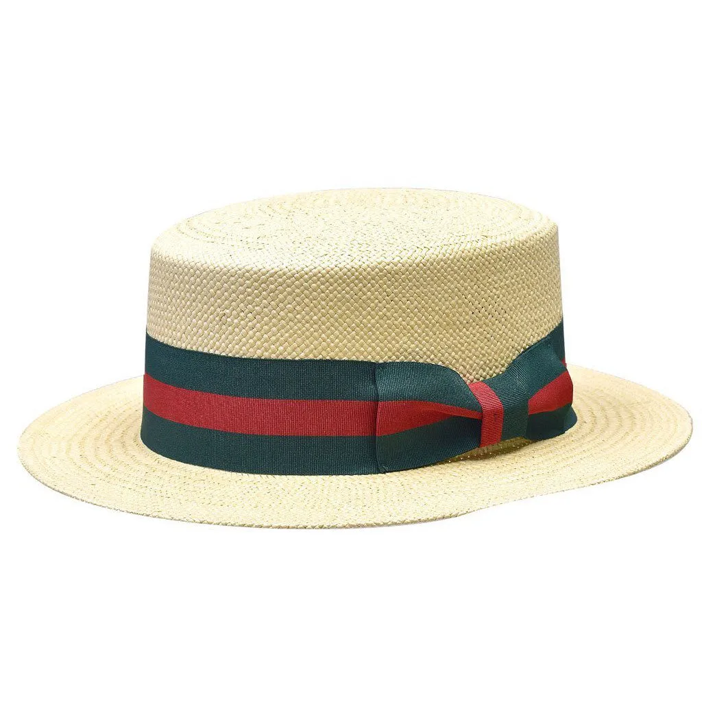 Bruno Capelo Boater Straw Flat Brim Skimmer Accessories_Bruno Capelo_Hats