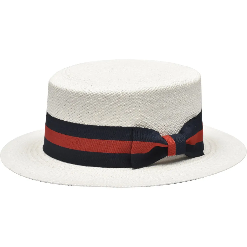 Bruno Capelo Boater Straw Flat Brim Skimmer Accessories_Bruno Capelo_Hats