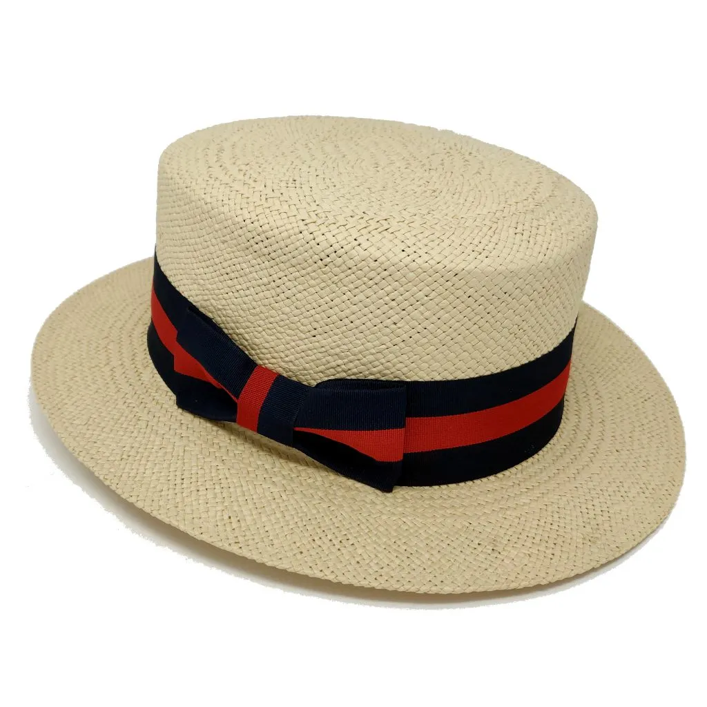 Bruno Capelo Boater Straw Flat Brim Skimmer Accessories_Bruno Capelo_Hats