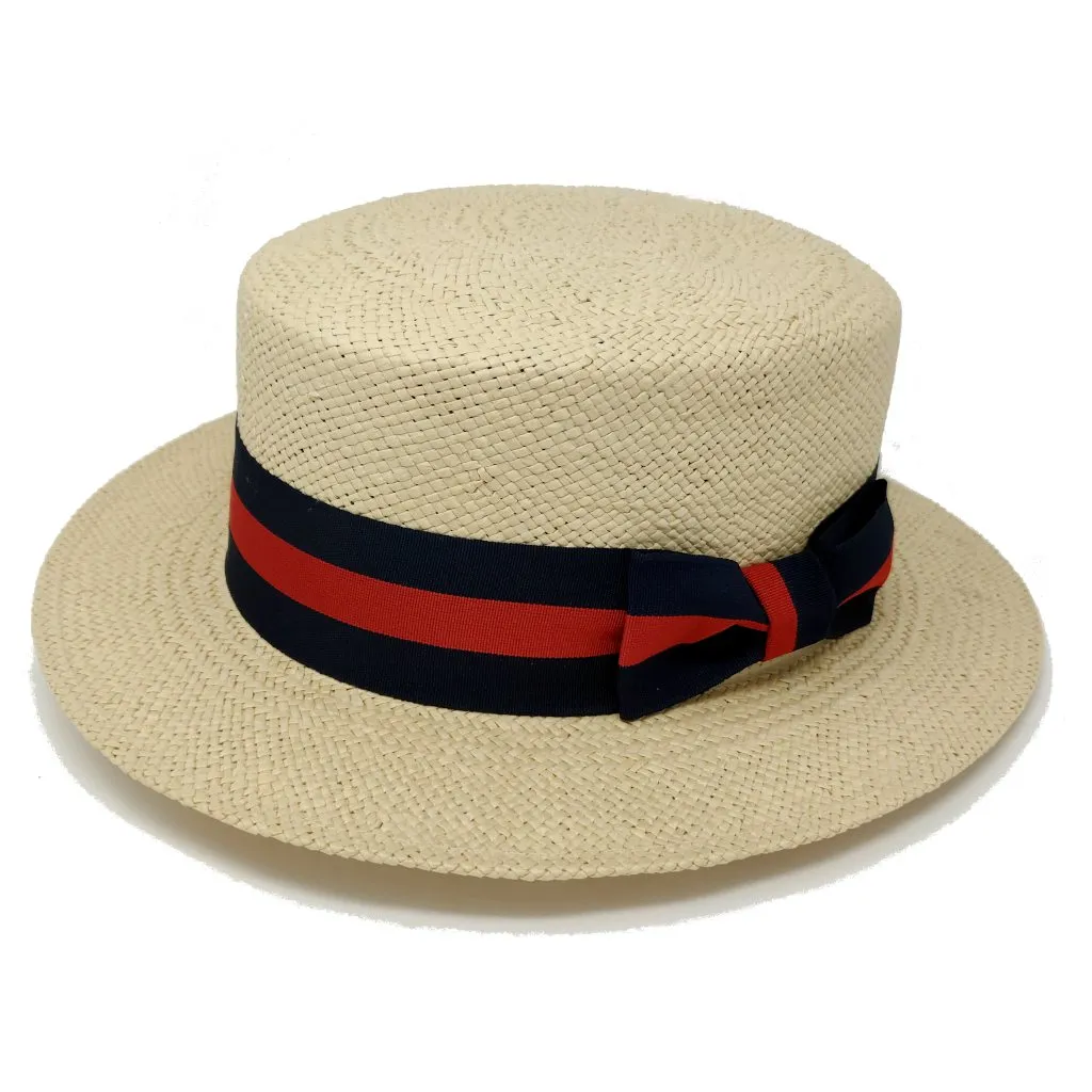 Bruno Capelo Boater Straw Flat Brim Skimmer Accessories_Bruno Capelo_Hats