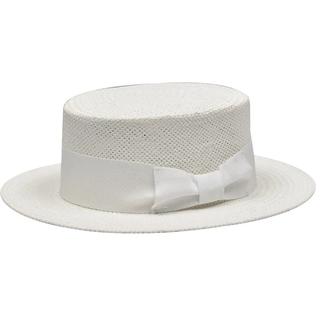 Bruno Capelo Boater Straw Flat Brim Skimmer Accessories_Bruno Capelo_Hats