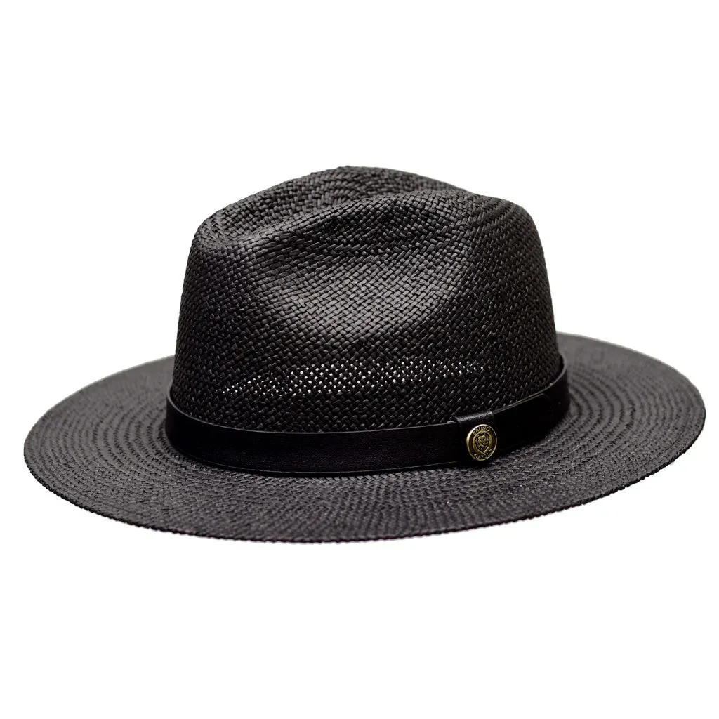 Bruno Capelo Cali Wide Brim Pinch Front Straw Fedora Accessories_Bruno Capelo_Hats