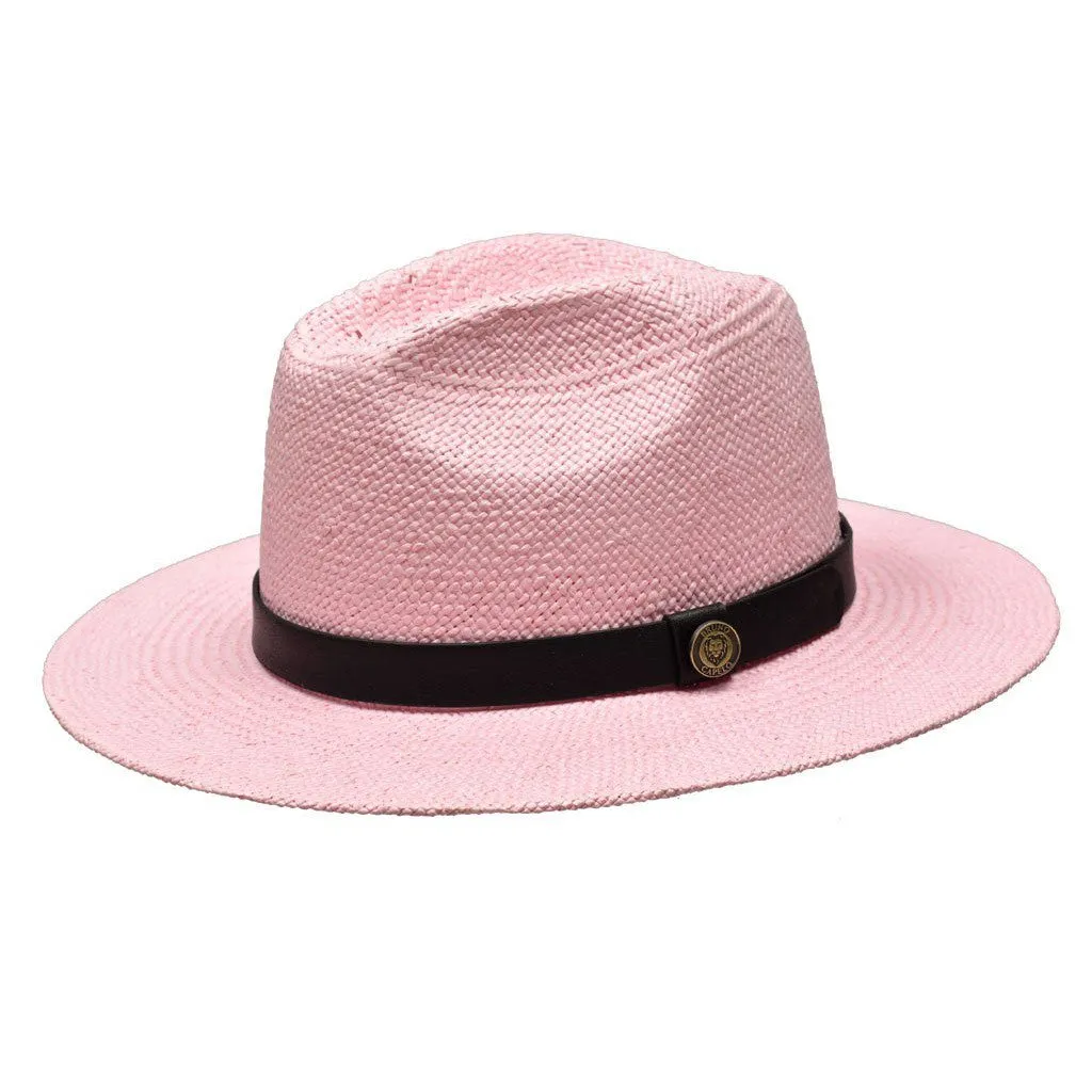 Bruno Capelo Cali Wide Brim Pinch Front Straw Fedora Accessories_Bruno Capelo_Hats