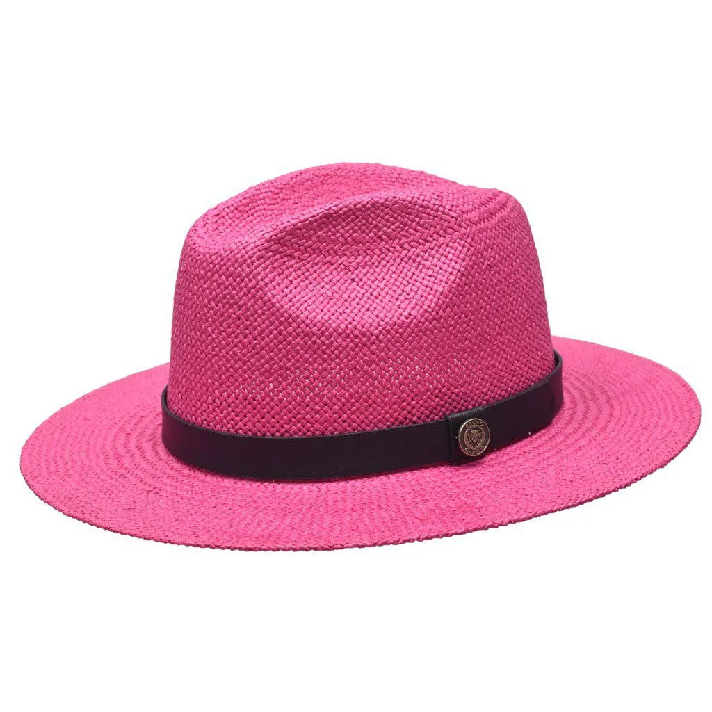 Bruno Capelo Cali Wide Brim Pinch Front Straw Fedora Accessories_Bruno Capelo_Hats