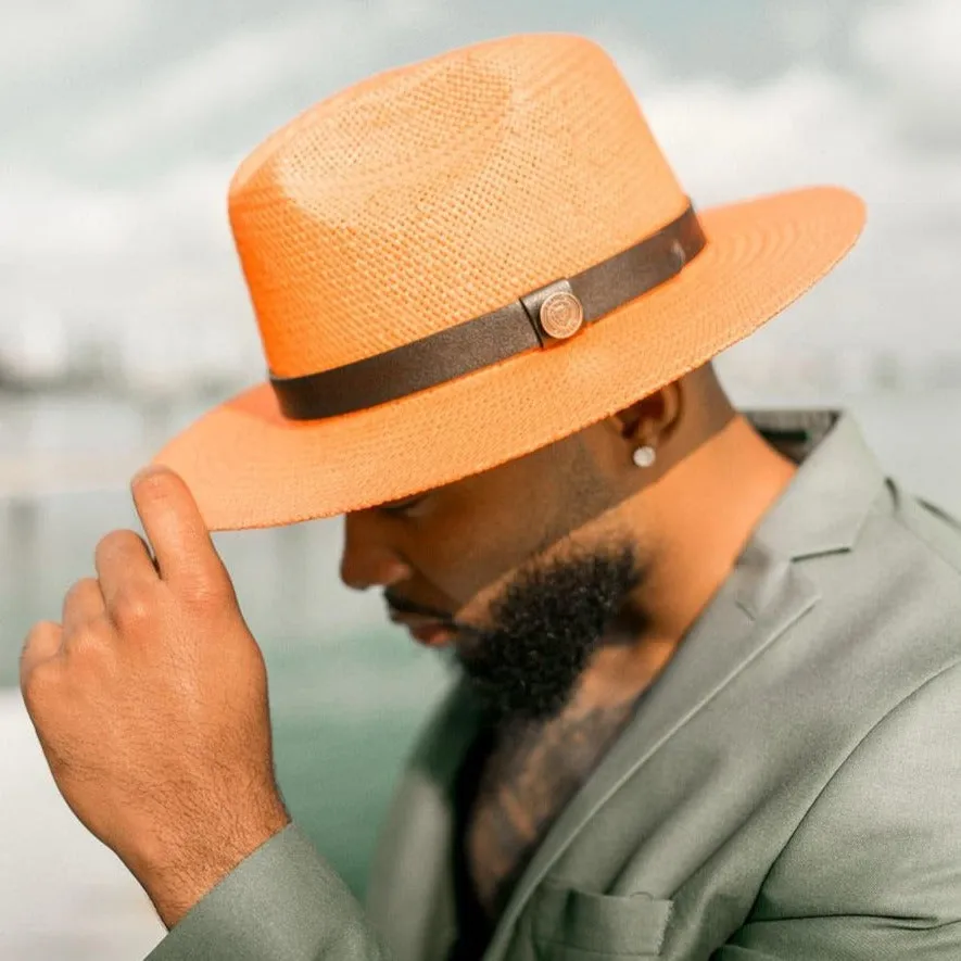Bruno Capelo Cali Wide Brim Pinch Front Straw Fedora Accessories_Bruno Capelo_Hats