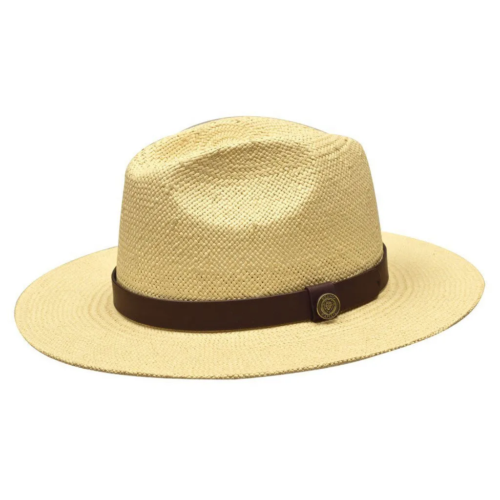 Bruno Capelo Cali Wide Brim Pinch Front Straw Fedora Accessories_Bruno Capelo_Hats