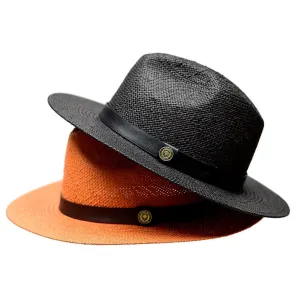 Bruno Capelo Cali Wide Brim Pinch Front Straw Fedora Accessories_Bruno Capelo_Hats