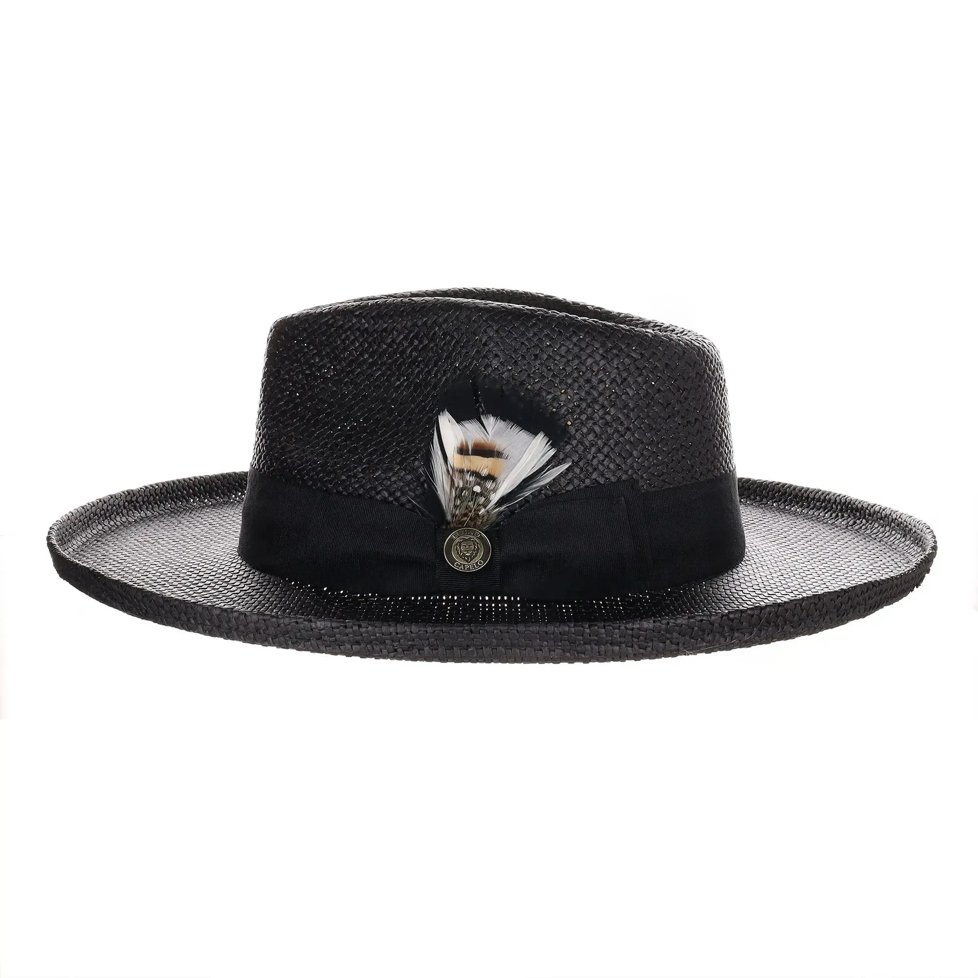 Bruno Capelo Colonial Wide Brim Shantung Straw Fedora Accessories_Bruno Capelo_Hats
