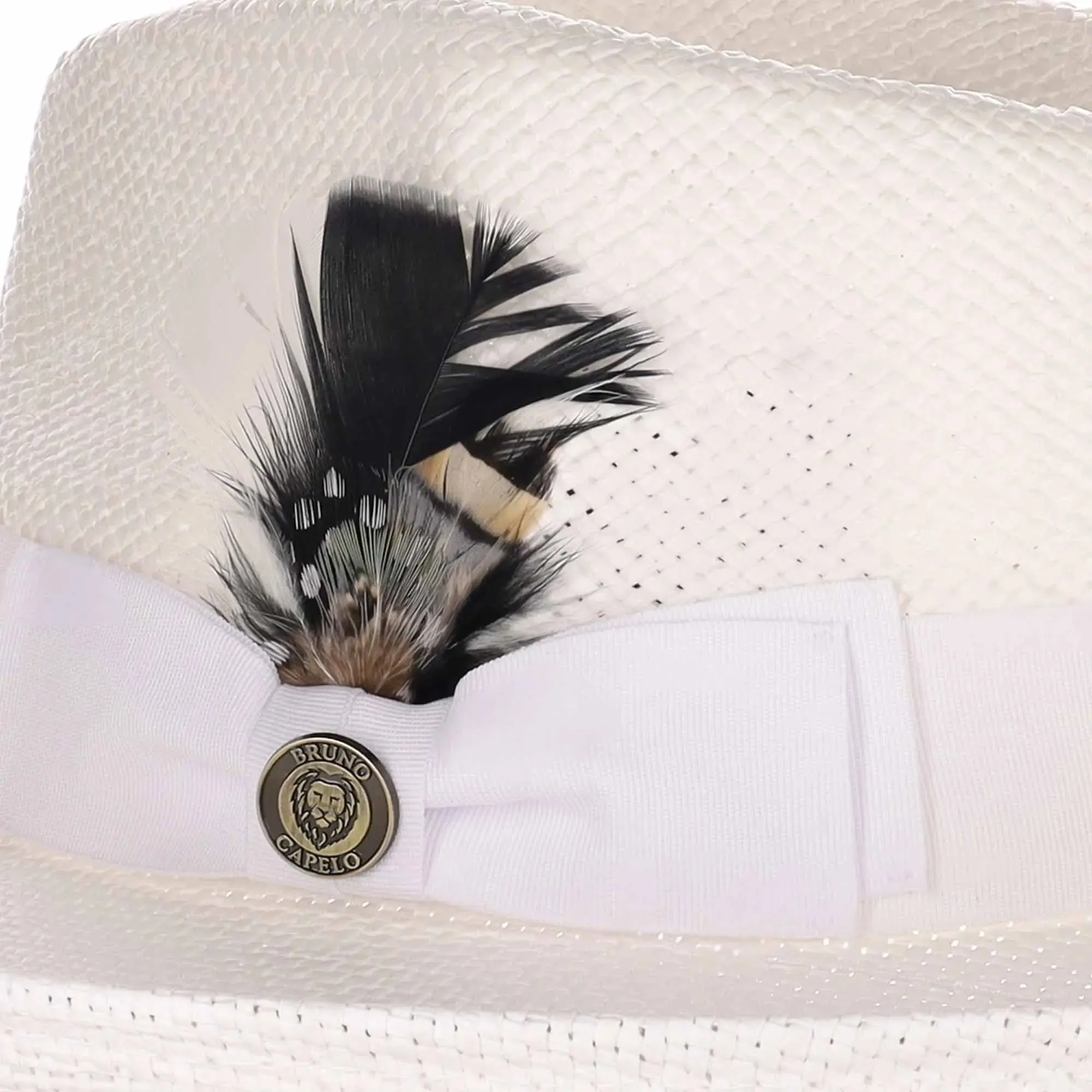 Bruno Capelo Colonial Wide Brim Shantung Straw Fedora Accessories_Bruno Capelo_Hats