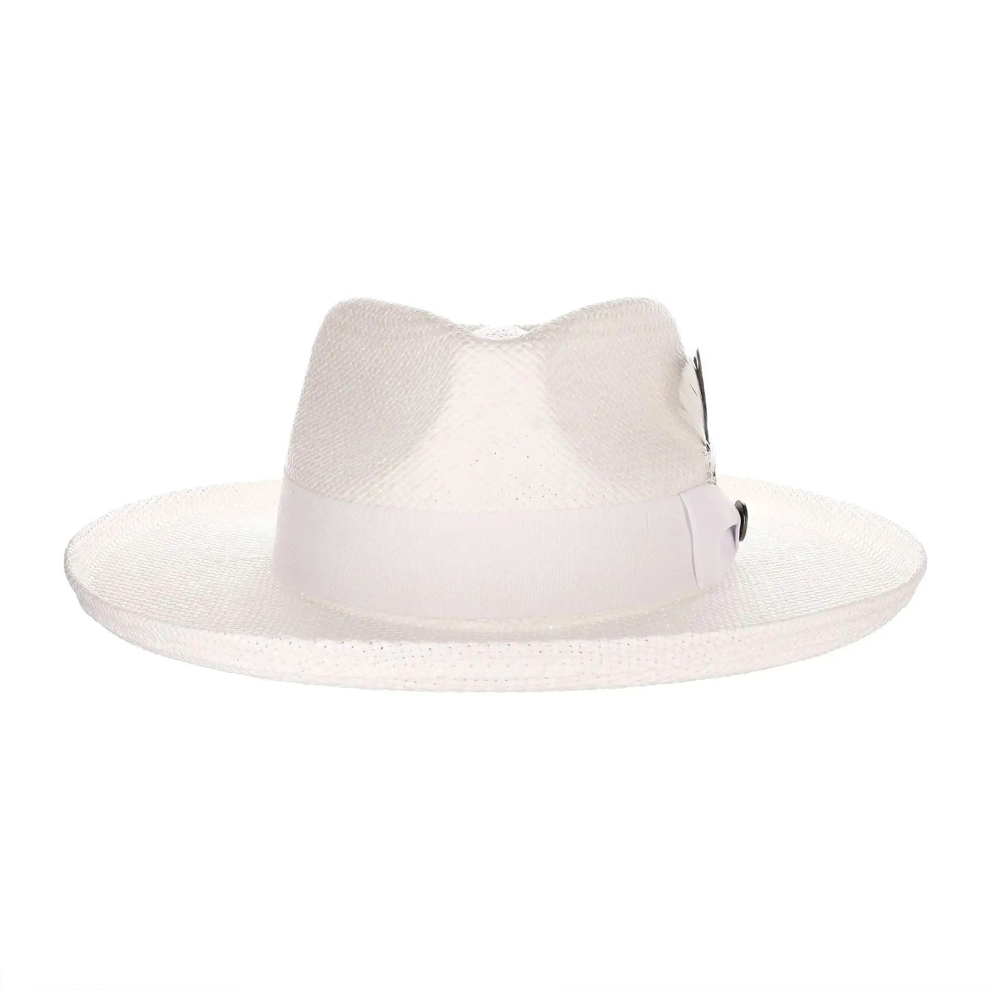Bruno Capelo Colonial Wide Brim Shantung Straw Fedora Accessories_Bruno Capelo_Hats