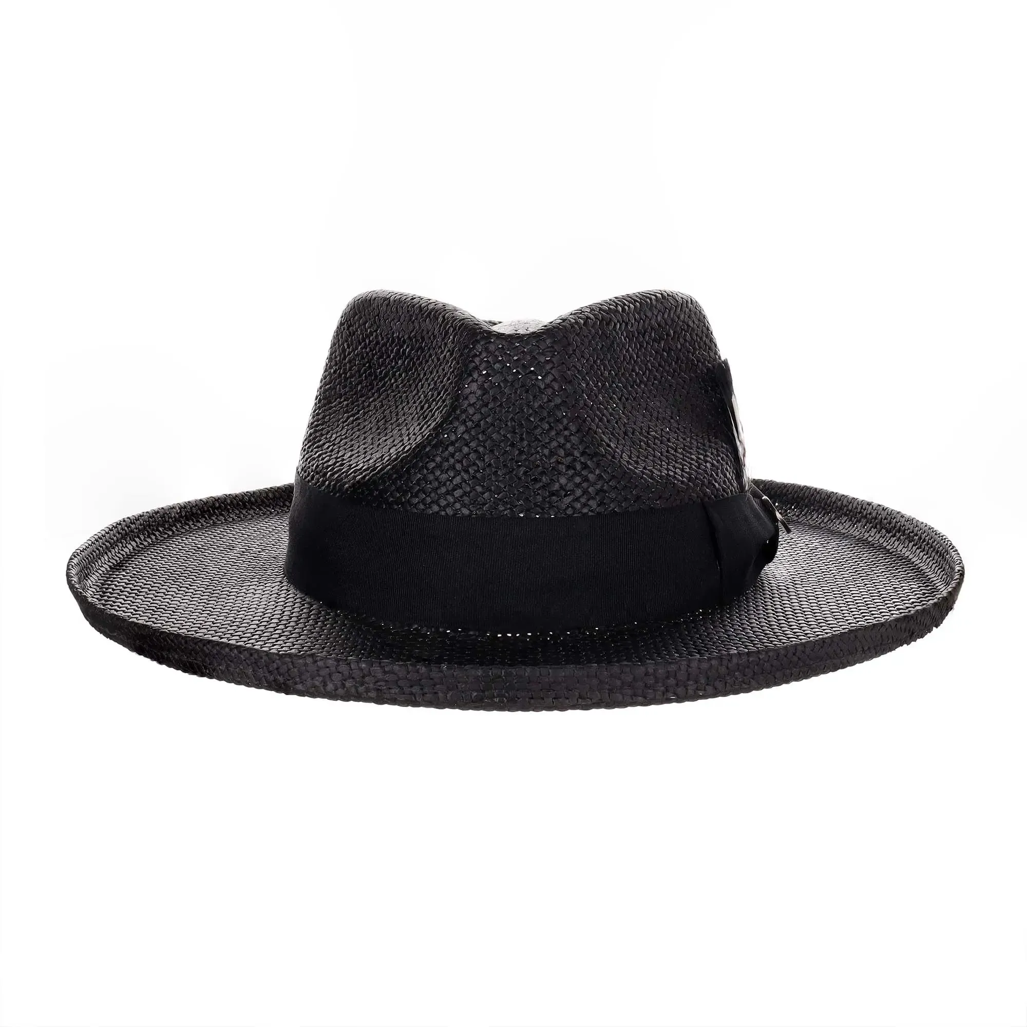 Bruno Capelo Colonial Wide Brim Shantung Straw Fedora Accessories_Bruno Capelo_Hats