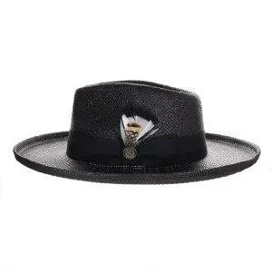 Bruno Capelo Colonial Wide Brim Shantung Straw Fedora Accessories_Bruno Capelo_Hats