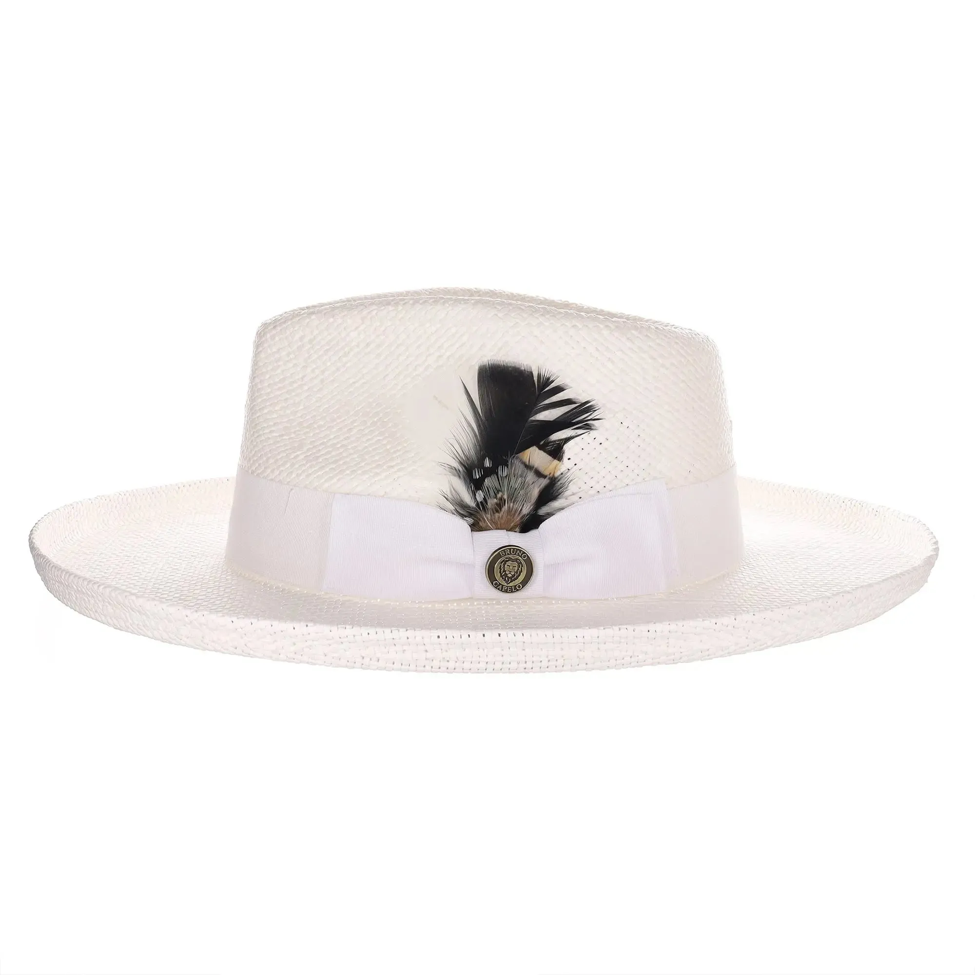Bruno Capelo Colonial Wide Brim Shantung Straw Fedora Accessories_Bruno Capelo_Hats