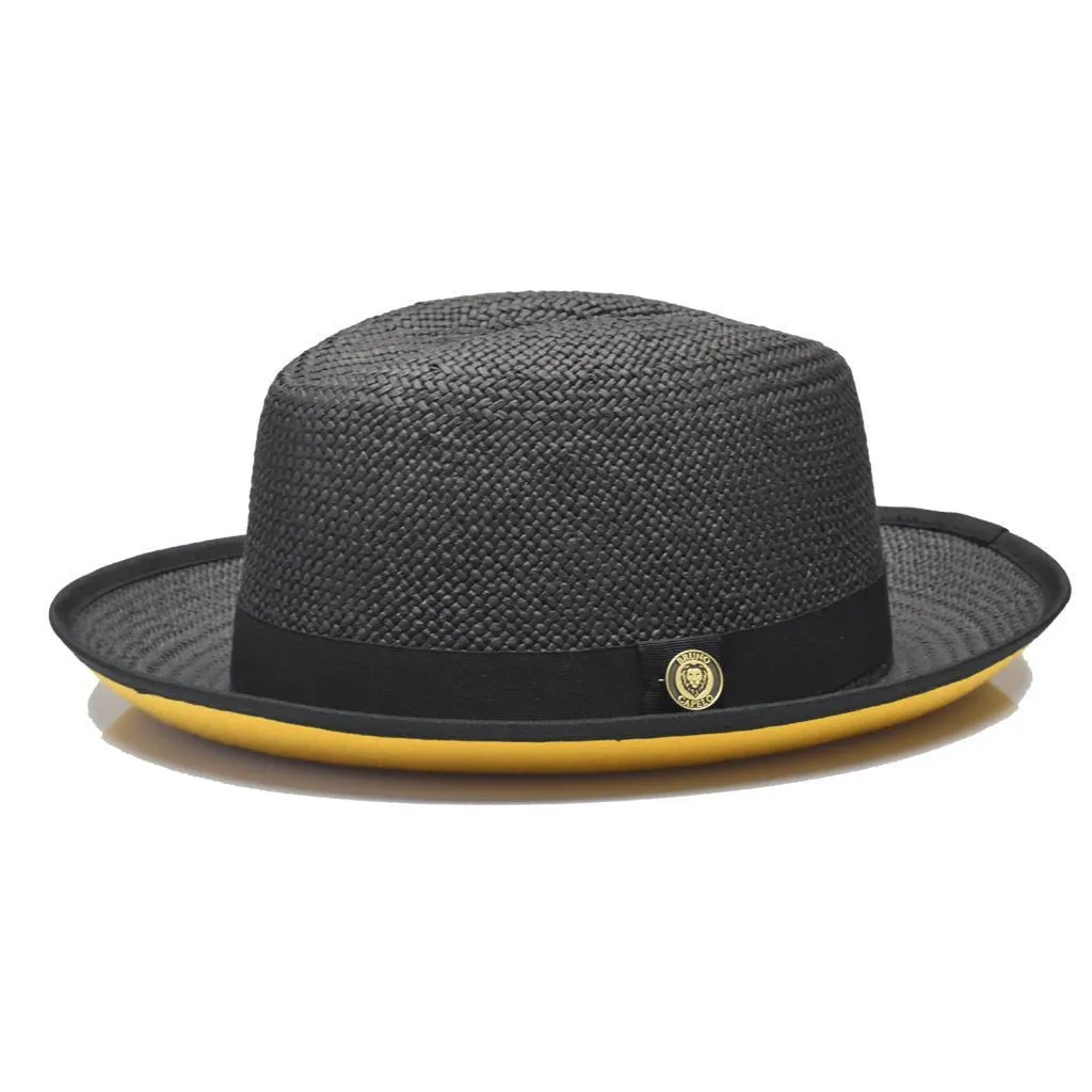 Bruno Capelo Empire in Multiple Colors Color Bottom Straw Fedora Accessories_Bruno Capelo_Hats