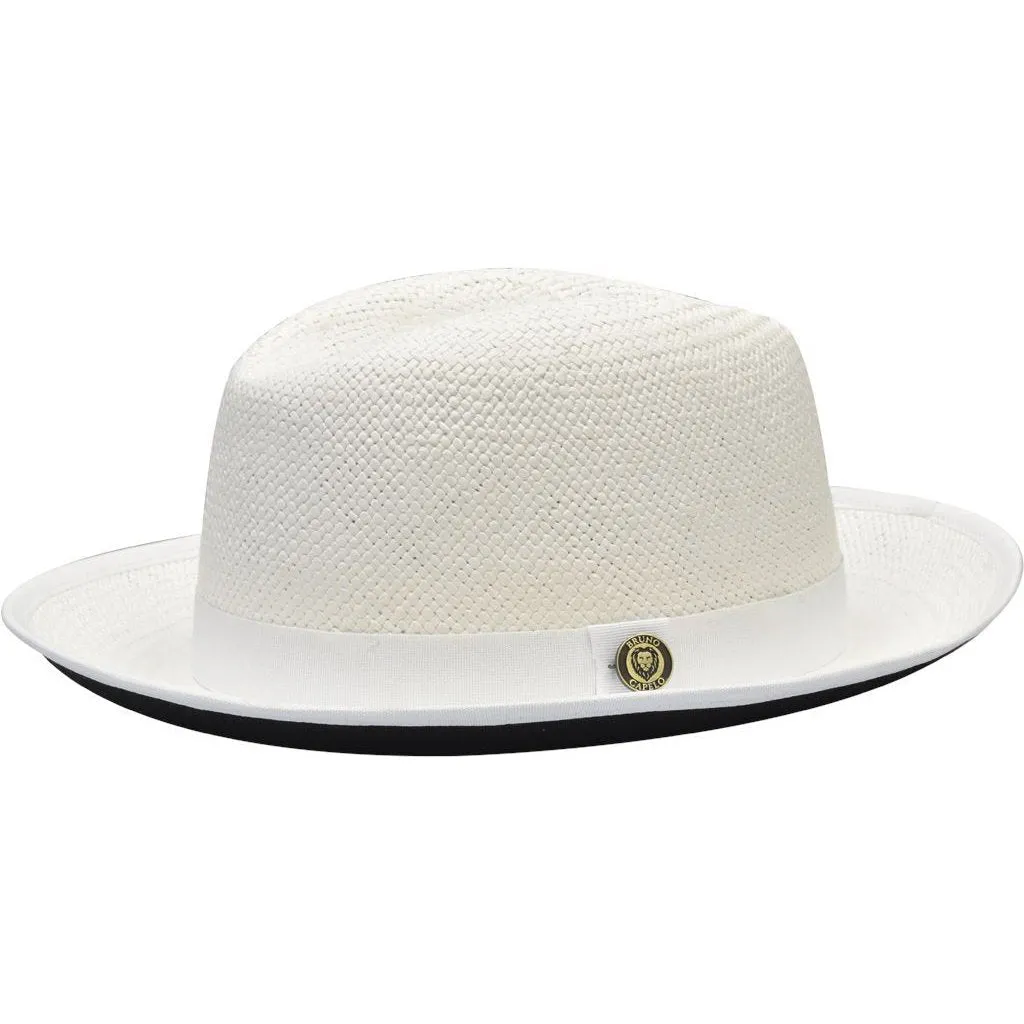 Bruno Capelo Empire in Multiple Colors Color Bottom Straw Fedora Accessories_Bruno Capelo_Hats