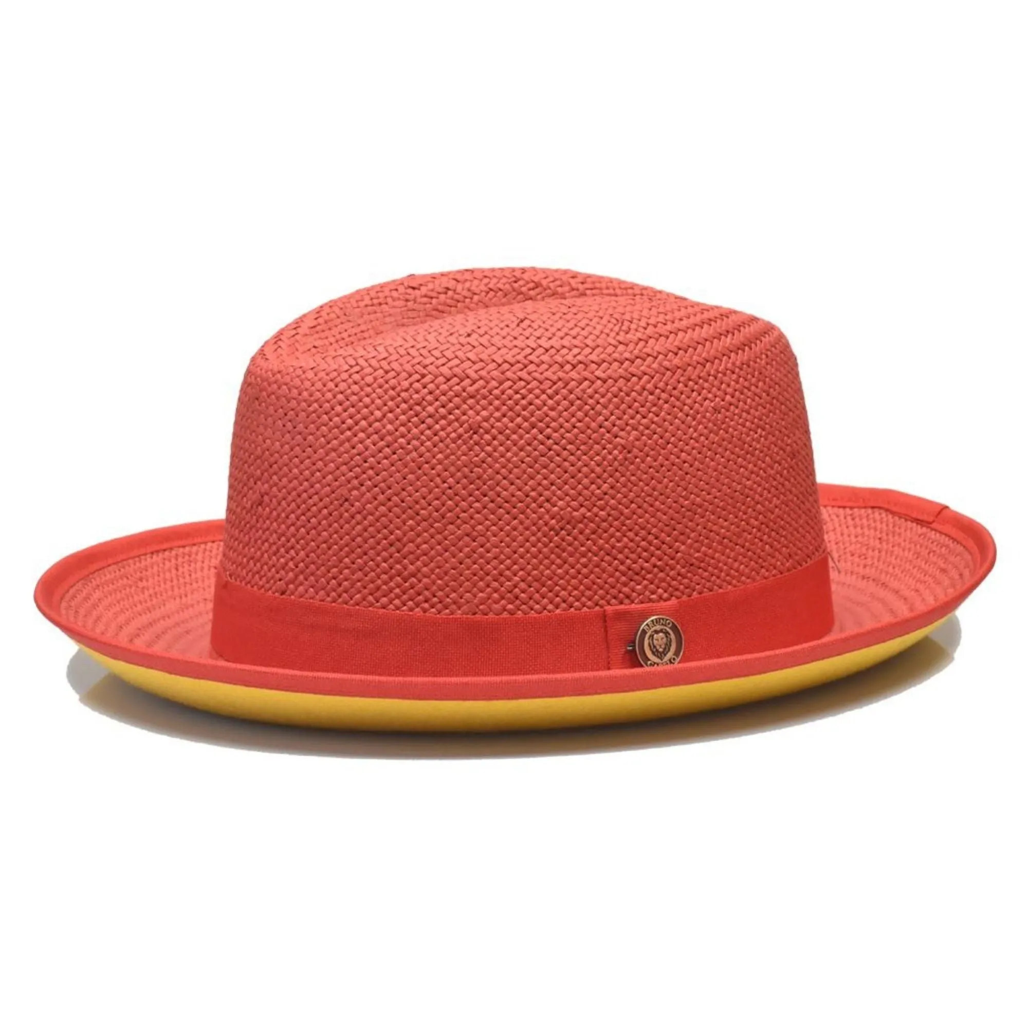 Bruno Capelo Empire in Multiple Colors Color Bottom Straw Fedora Accessories_Bruno Capelo_Hats
