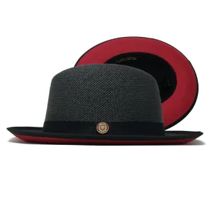 Bruno Capelo Empire Straw Red Bottom Fedora Accessories_Bruno Capelo_Hats