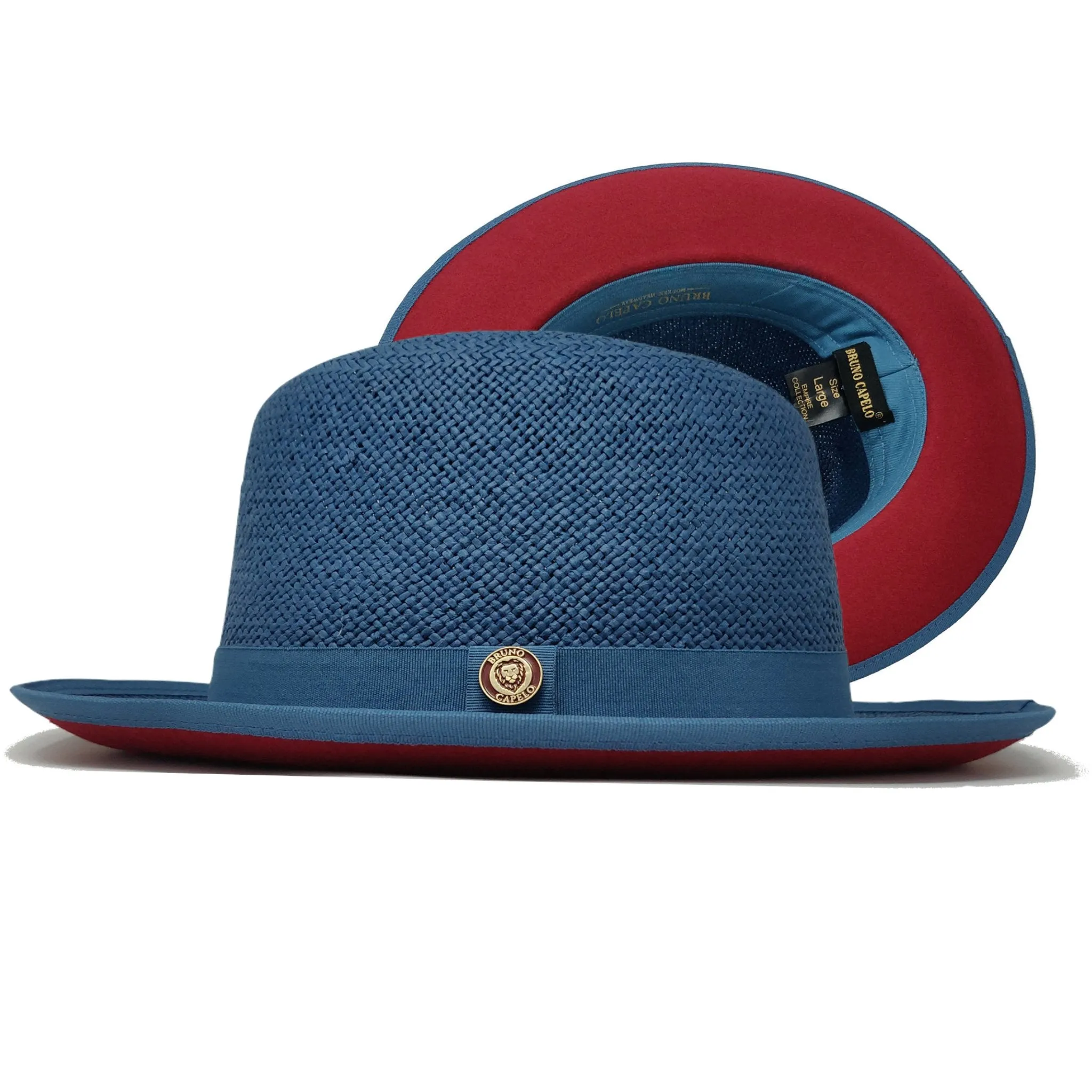 Bruno Capelo Empire Straw Red Bottom Fedora Accessories_Bruno Capelo_Hats