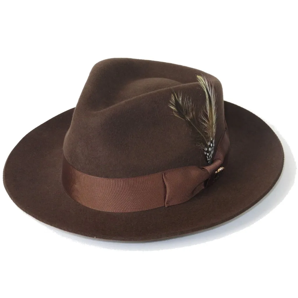 Bruno Capelo Fabio Wool Felt Teardrop Fedora Accessories_Bruno Capelo_Hats