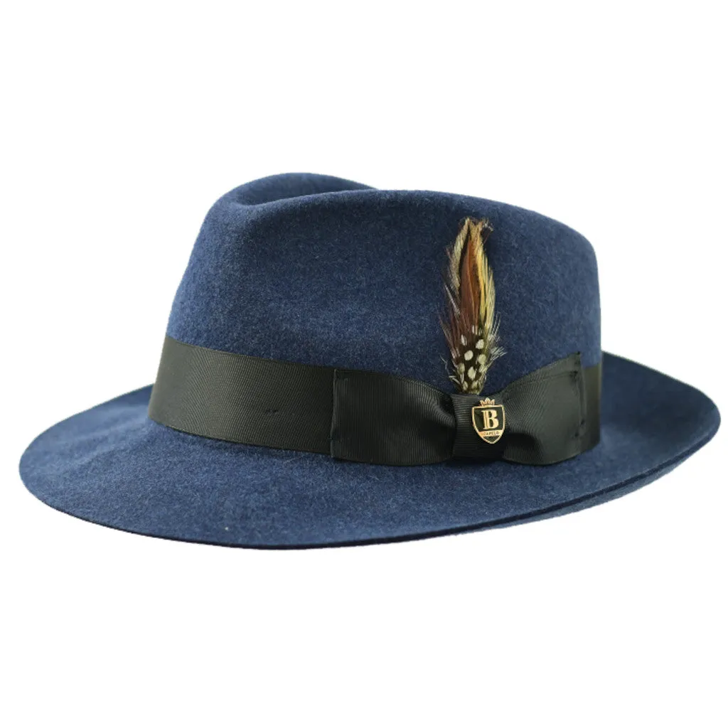 Bruno Capelo Fabio Wool Felt Teardrop Fedora Accessories_Bruno Capelo_Hats