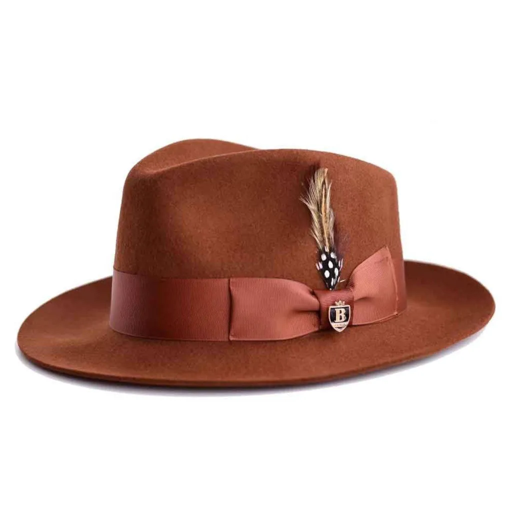 Bruno Capelo Fabio Wool Felt Teardrop Fedora Accessories_Bruno Capelo_Hats