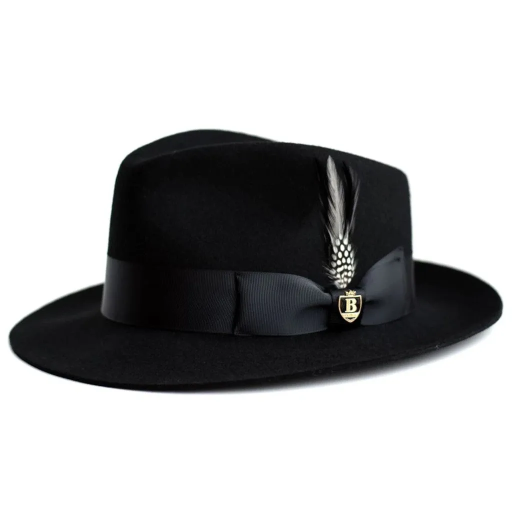 Bruno Capelo Fabio Wool Felt Teardrop Fedora Accessories_Bruno Capelo_Hats