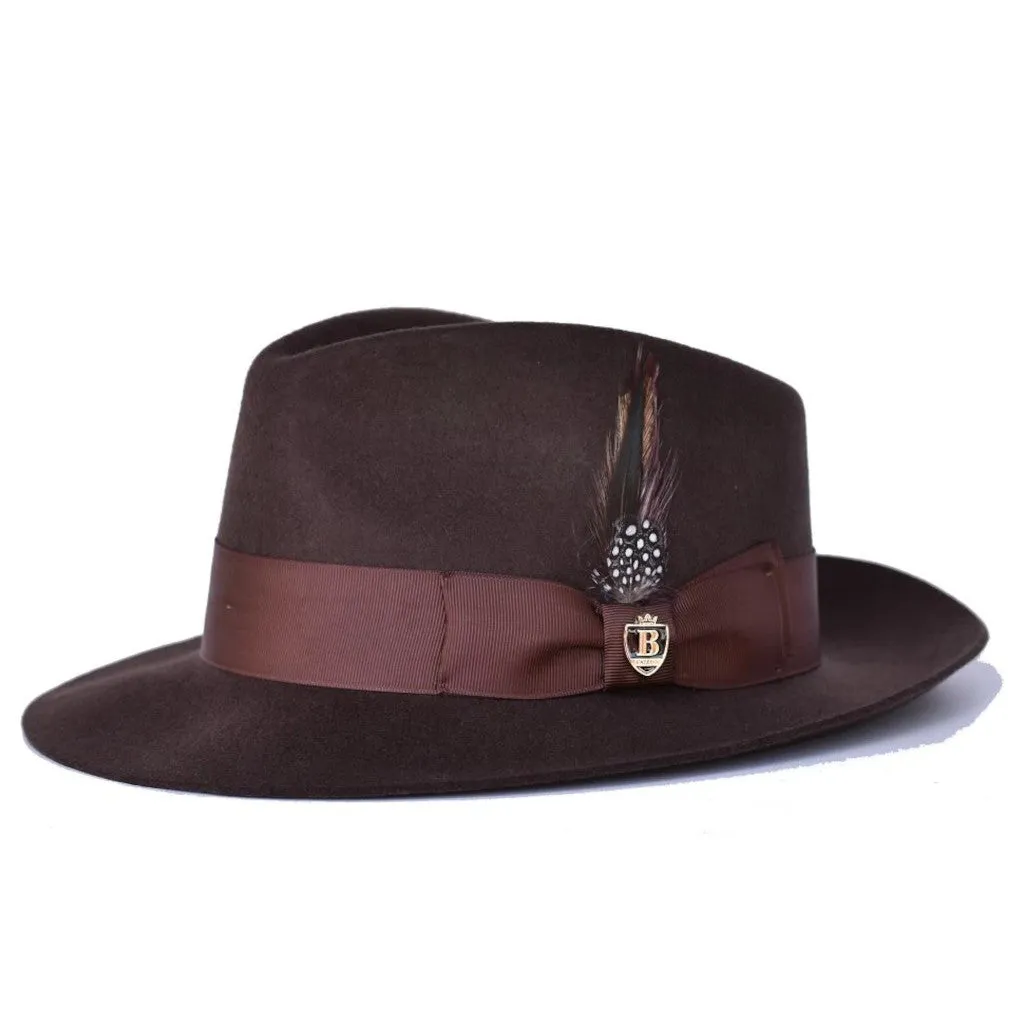 Bruno Capelo Fabio Wool Felt Teardrop Fedora Accessories_Bruno Capelo_Hats